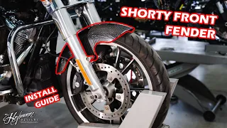 Shorty Bagger Carbon Fiber Front Fender Installation Guide