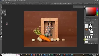 Rustic Easter Doll Box Digital Backdrop - Photoshop Tutorial