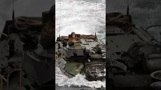 The AAV7 amphibious assault vehicle used by the US  Marine Corps is a formidable machine. #shorts