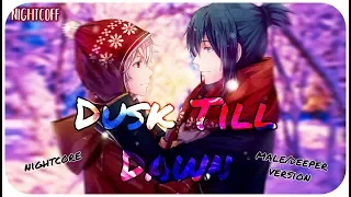 ☆Nightcore ~ Dusk Till Dawn || male/deeper version || lyrics