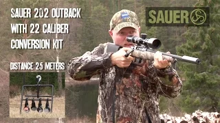 Shooting the Sauer 202 with a 22 caliber conversion kit. Kristoffer Clausen