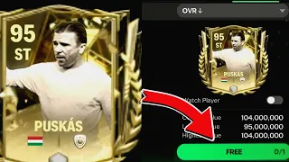 how to get free puskas best icon players ovr 95 on fc mobile 24