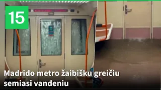 Vaizdas kaip iš siaubo filmo – Madrido metro žaibišku greičiu semiasi vandeniu