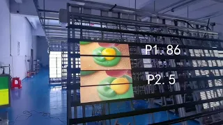 P1.86 VS P2.5 LED Display Modules Testing