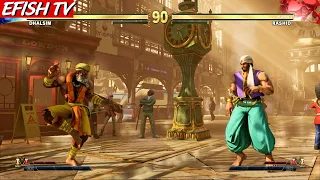 Dhalsim vs Aladdin Rashid (Hardest AI) - Street Fighter V