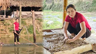 How to make a simple kitchen, make a bamboo boat.NGUYEN THI MUOI