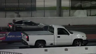 Turbo Silverado vs C5 Corvette 1/4 Mile Drag Race