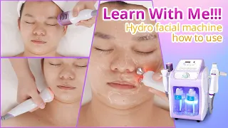 Hydrofacial Class Step by Step Learn with me by How to do skin care treament