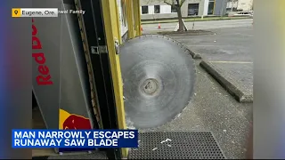 SHOCKING VIDEO: Oregon man narrowly escapes runaway saw blade