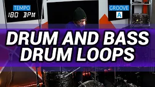 Drum & bass drum loops 180 BPM // The Hybrid Drummer