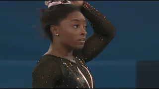 Simone BILES Yurchenko Double Pike in Podium Training Tokyo 2020