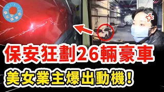 一夜之間小區26輛豪車被劃爛，女業主透露驚爆訊息，打開監視器所有人不寒而慄！｜社會新聞