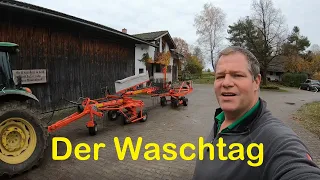 Der Waschtag! Ladewagen, Mähwerke, Schwader, John Deere, Kuhn, Krone, Deutz-Fahr