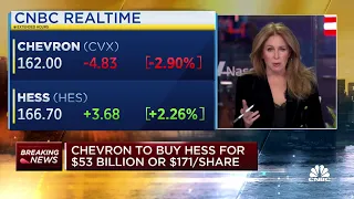 Chevron to buy Hess Corp for $53 billion in all-stock deal