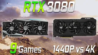 RTX 3080 | Asus TUF OC vs Gigabyte Gaming OC |  9 Games | 1440P & 4K