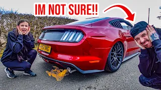 BRUTAL SOUNDING EXHAUST FITTED TO HER MUSTANG