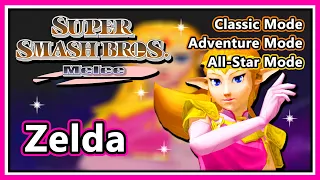 Super Smash Bros. Melee - Classic, Adventure & All-Star Mode | Zelda (Hard/Normal)