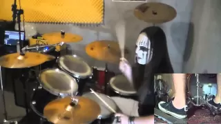 Slipknot - Psychosocial Drum Cover with Joey Jordison Mask drum play-through