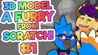 How to 3D MODEL a Furry Character! (NEW!!!) [Blender Tutorial] #1 - ft. KaideArt as teacher!!