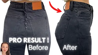 How to Take In the Back Waist of Your Jeans PROFESSIONALLY with Flat Fell Seam