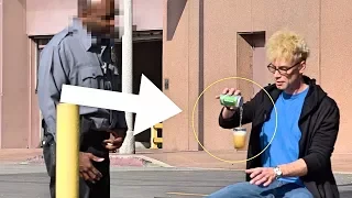 MAGICIAN PRANKS COP with FLOATING BEER!!! - POLICE MAGIC PRANKS 2018