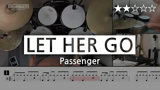 009 | Let Her Go - Passenger  (★★☆☆☆) | Pop Drum Cover, Score, Sheet Music, Lessons, Tutorial