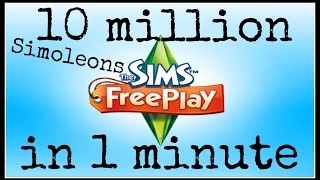 10 Million Simoleons 1 Minute | Sims Freeplay | Patio Glitch