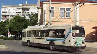 Ruse: ul. Nikolaevska - bul. General Skobelev. Trolleybus no. 54967