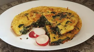 easy spinach omelette| healthy breakfast idea