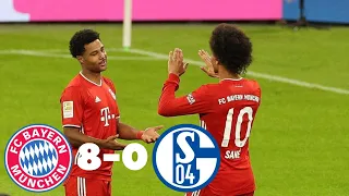 Bayern Munich vs Schalke 8-0 | Serge Gnabry Score Hat-Trick And Leroy Sané Incredible debut