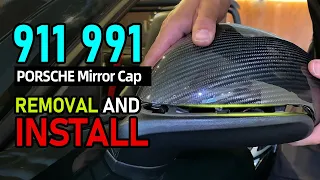 How to Install a Replacement Carbon Mirror Cover For PORSCHE 911 991?