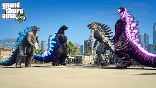 Shin Godzilla, Mechagodzilla vs Godzilla 2021, Heisei Godzilla - Epic Battle ( GTA Mods )