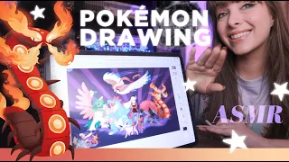 ASMR🔥  Pokemon Drawing! • iPad Sketching & Whispers for Sleep, Relaxation, Study, Work & Pomodoro!