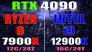 INTEL i9 12900K vs RYZEN 9 7900X || RTX 4090 || PC GAMES  TEST ||