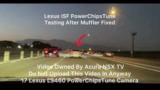 Lexus ISF PowerChipsTune Muffler Fixed vs Ford Mustang GT5.0 6.Spd FBO Tuned vs Lexus LS460 Camera