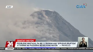 Posibleng magtagal pa ng 1-2 buwan ang "effusive eruption" o tahimik na pagsabog ng... | 24 Oras