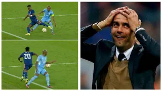 Guardiola's Reaction to Vinicius Jr 'No touch Nutmeg' and Goal | Man City v Real Madrid