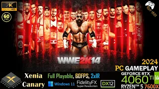 WWE 2K14 PC Gameplay | Xenia Canary | Playable | 2k60FPS | Xbox 360 Emulator | 2024 Latest