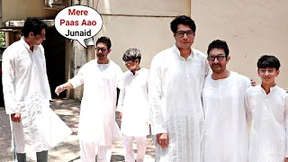 Aamir Khan EID Celebration With Both His Sons Junaid And Azad Rao Khan, Meets Fans Outside His House
