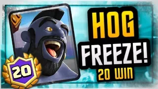 UNREAL! 20 WIN HOG FREEZE DECK | FLAWLESS GAMEPLAY