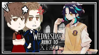 Nevermore ft Tyler react to y/n Xiao as Wednesday's classmate?☂️Genshin Impact react