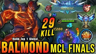 MCL FINALS!! 29 Kills Balmond Best Build & Emblem, Almost SAVAGE - Build Top 1 Global Balmond ~ MLBB