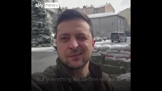 Volodymyr Zelenskyy winking at the people who are trying to kill him.