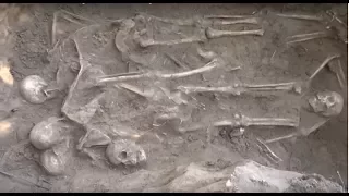 Death trench at Вертячий - Stalingrad mass grave excavations - 2016