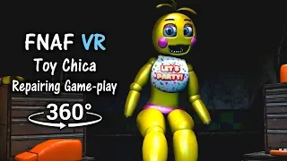 360°| Repairing Toy Chica Game-play Animation [FNAF Help Wanted/SFM] (VR Compatible)