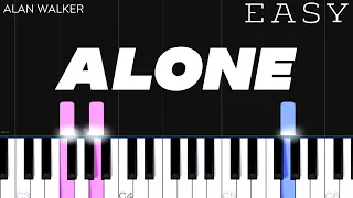 Alan Walker - Alone | EASY Piano Tutorial