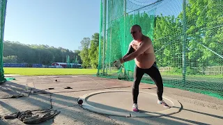 Hammer Throw. Training with bad legs. Master Athletics, M60, 9/2024