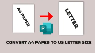 How to convert a4 paper to us letter size in publisher