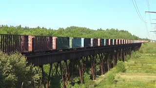 CN 8947 and M347 "The Rattler" At Saunders, Wisconsin