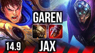 GAREN vs JAX (TOP) | 1100+ games, Godlike | KR Diamond | 14.9